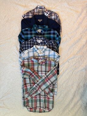 Mixed Plaid Long-Sleeve Button-Down Shirt bundle